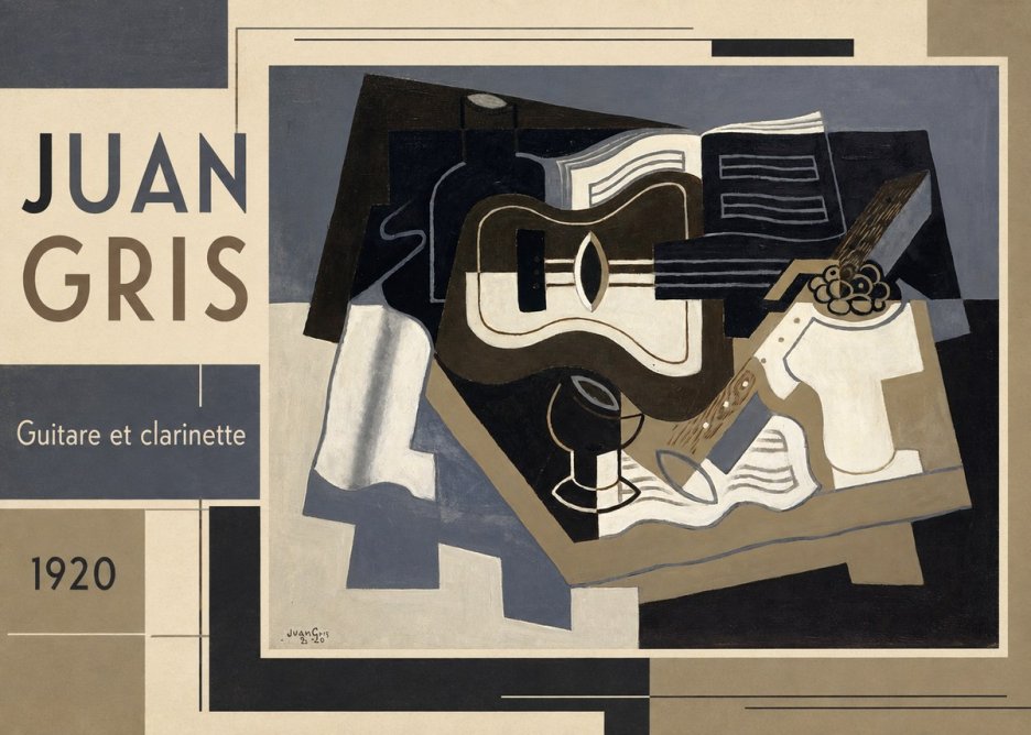 Juan Gris Guitare Et Clarinette No1 - Poster
