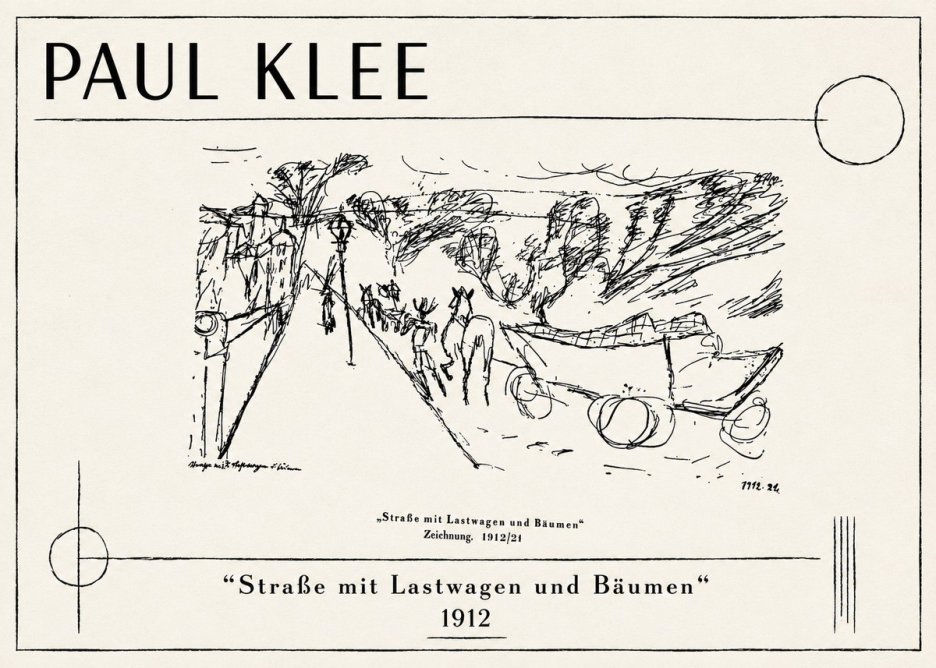 Paul Klee Straße Mit Lastwagen Und Bäumen No1 - Poster