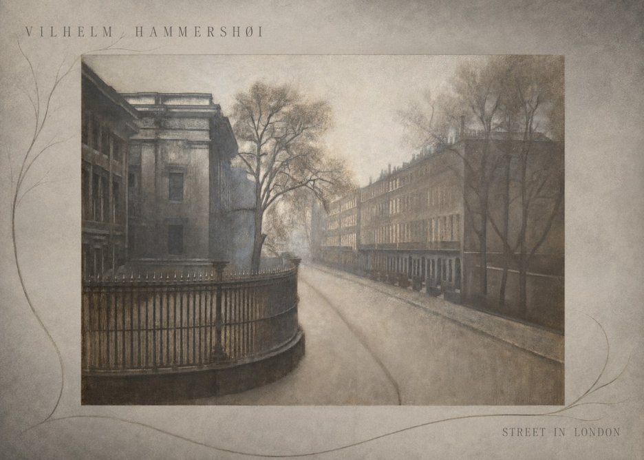 Vilhelm Hammershøi Street in London No5 - Poster