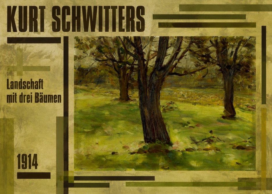 Kurt Schwitters Landschaft Mit Drei Bäumen No2 - Poster
