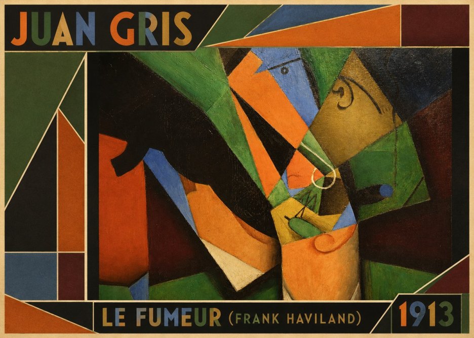 Juan Gris Le Fumeur (Frank Haviland) No1 - Poster