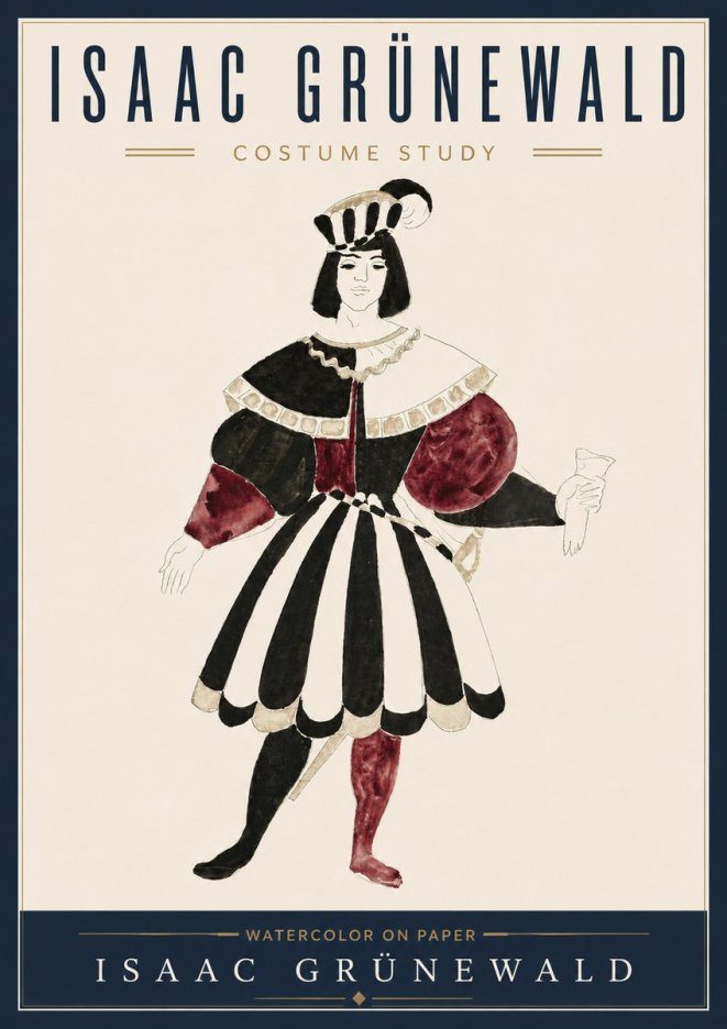 Isaac Grünewald Costume Study VIII No5 - Poster