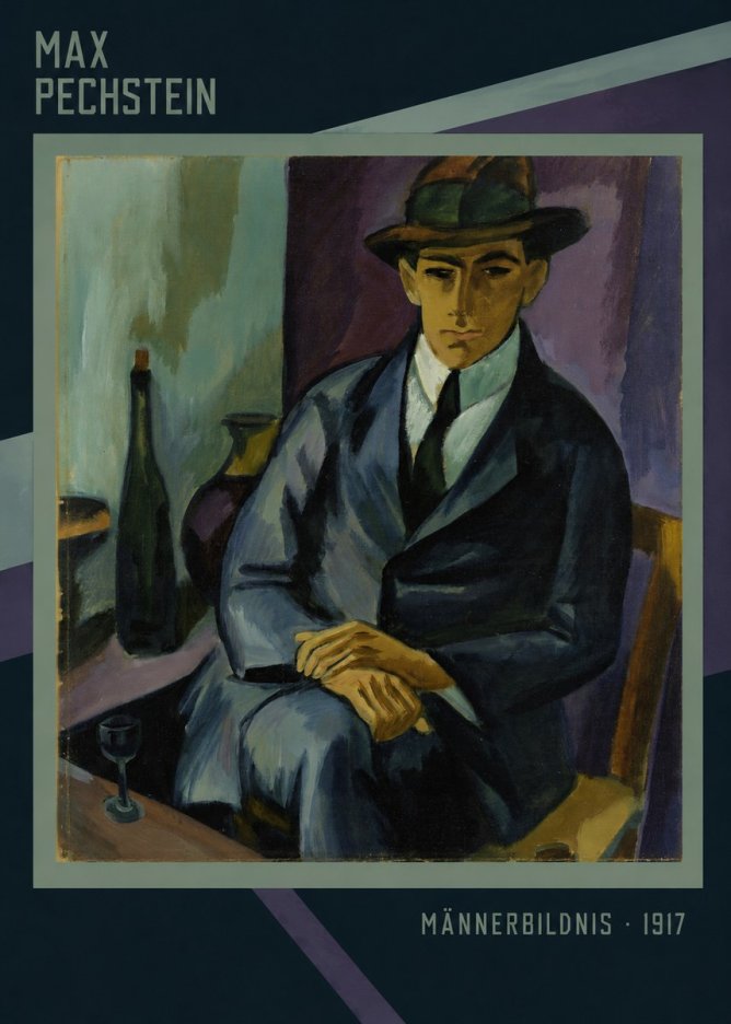 Max Pechstein Männerbildnis • 1917 No3 - Poster