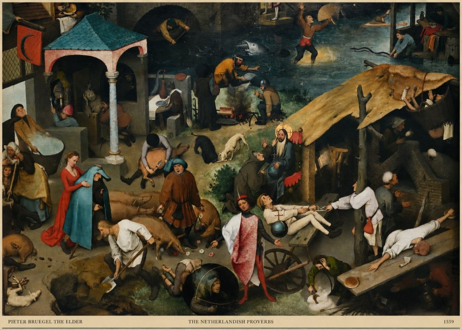 Pieter Bruegel The Netherlandish Proverbs III No6 - Poster