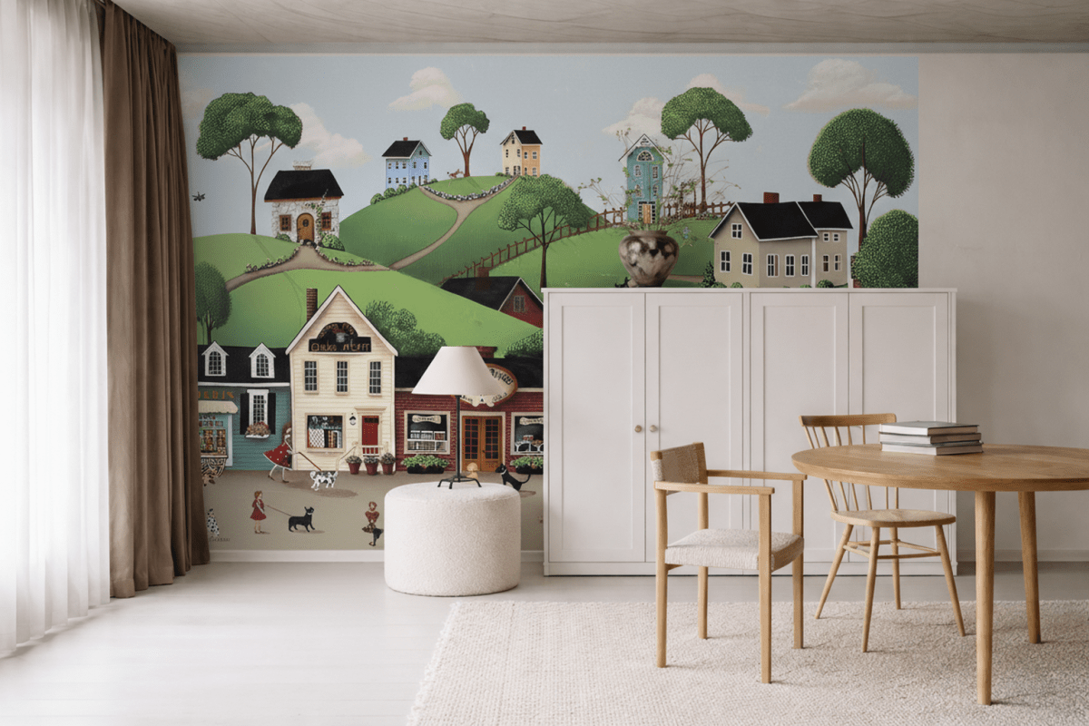 Whimsical Village Scene