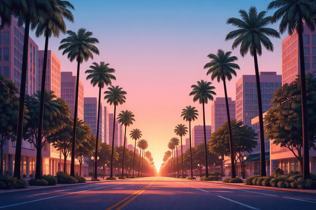 Palm Avenue Twilight
