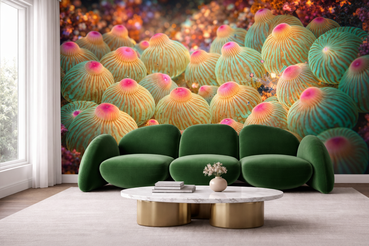 Porcelain Petal Mural