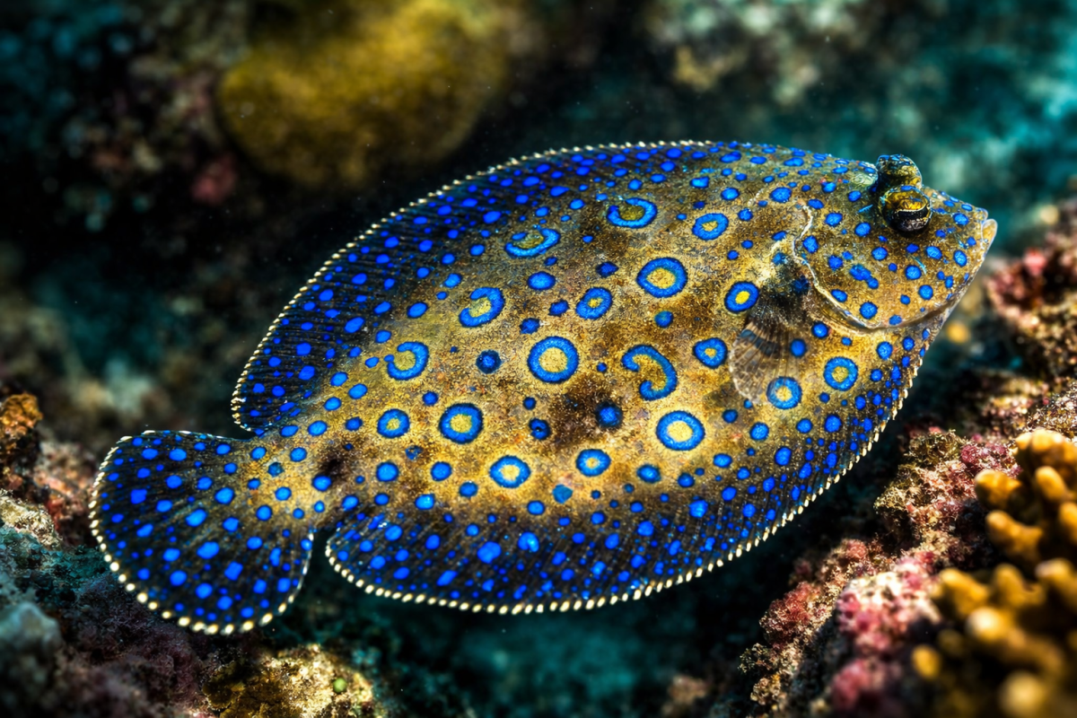 Cobalt Flounder Mural