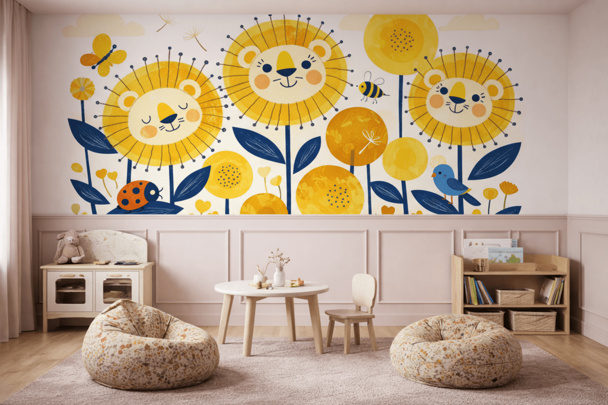 Cheerful Gerbera Mural