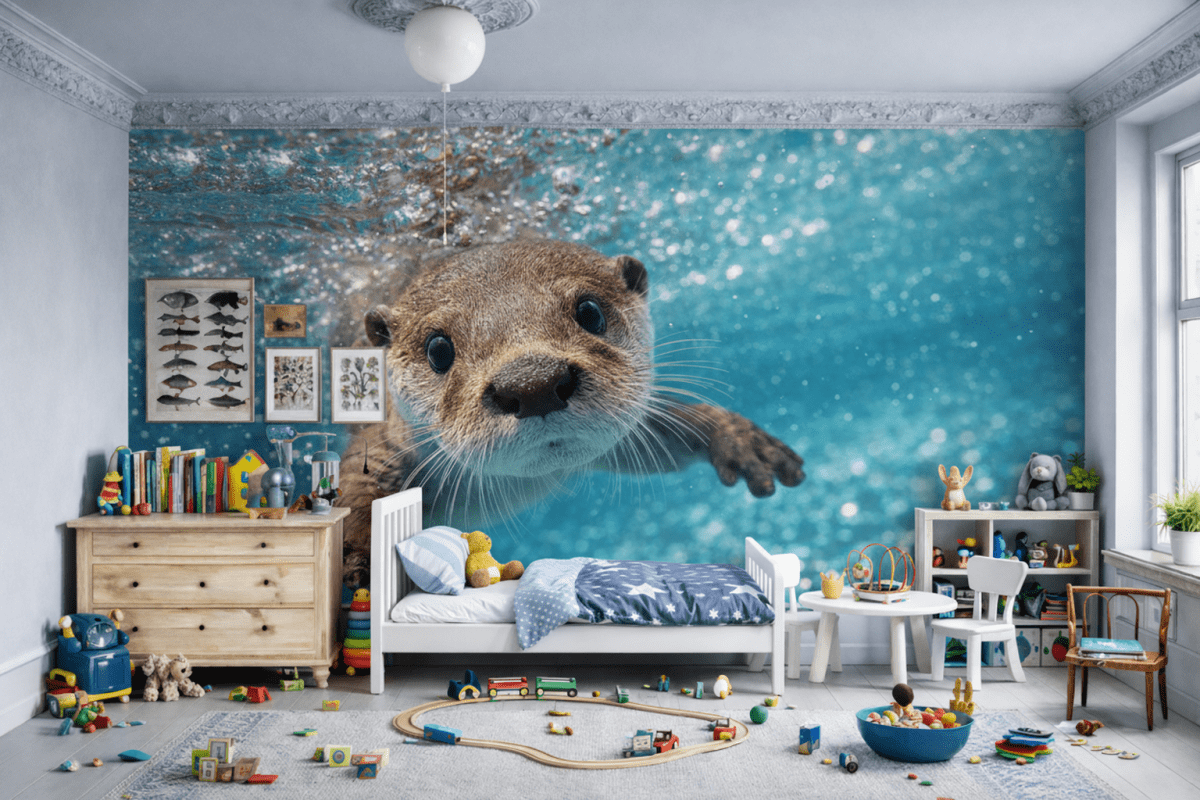 Otter Underwater Gaze