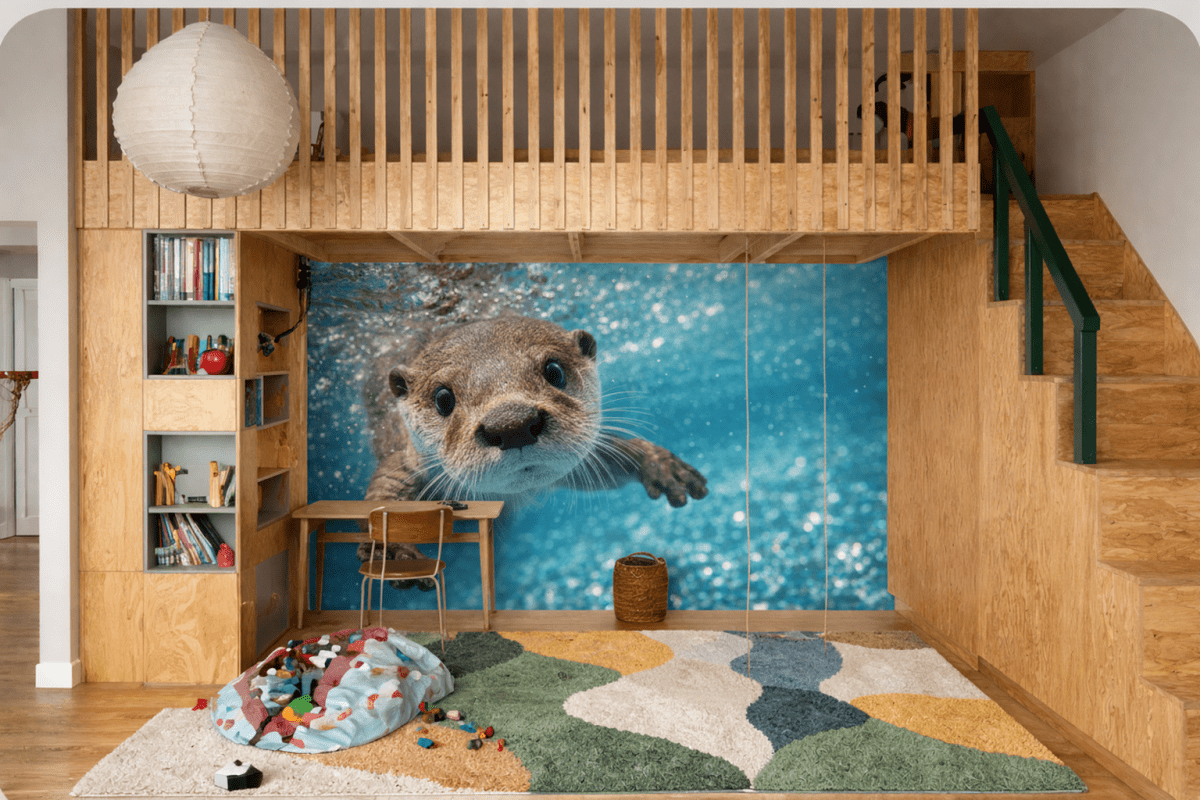 Otter Underwater Gaze