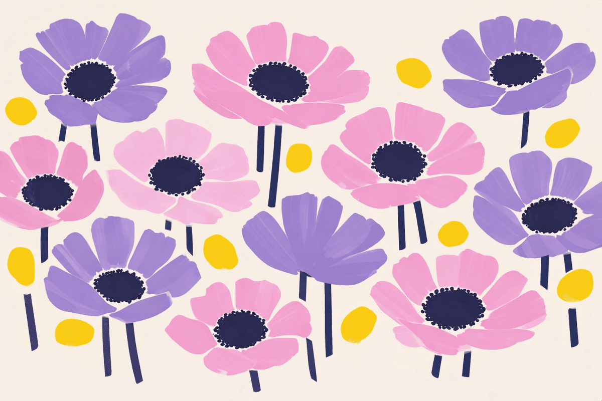 Vibrant Blossom Mural