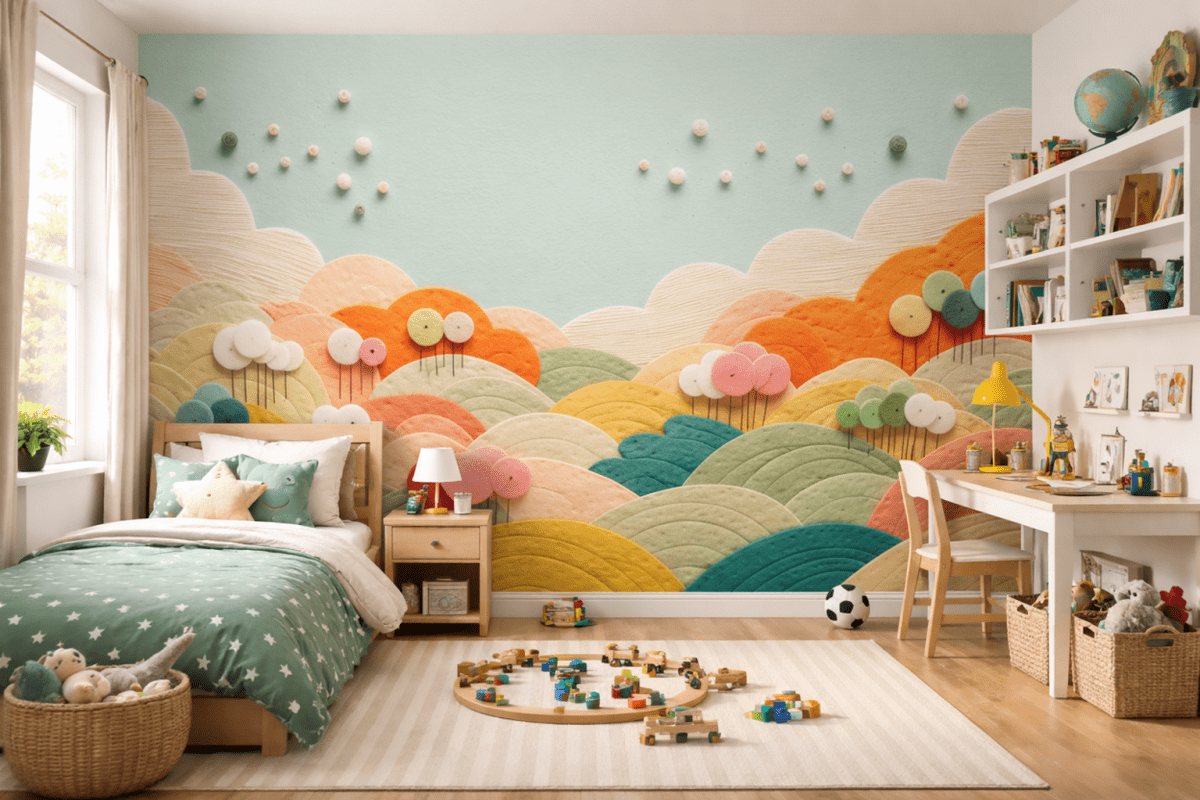 Pastel Rippled Hills