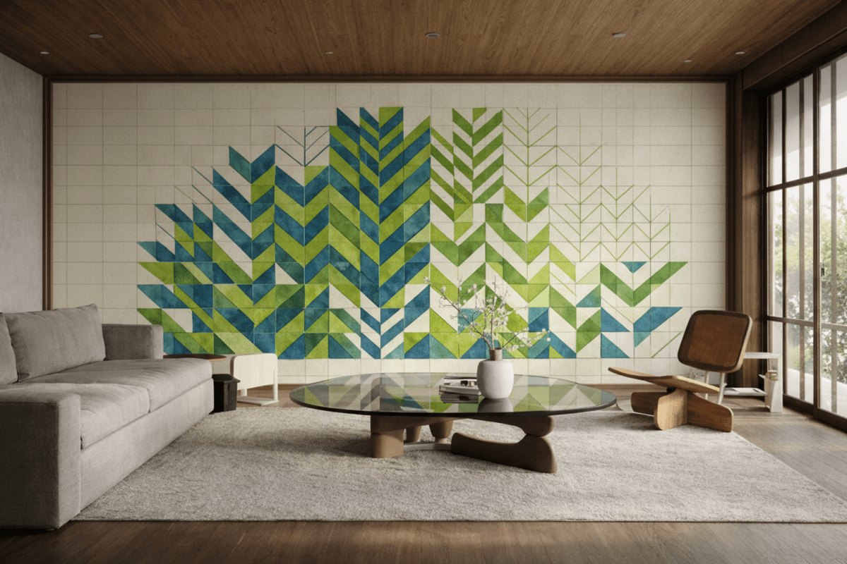 Crested Green Tiling