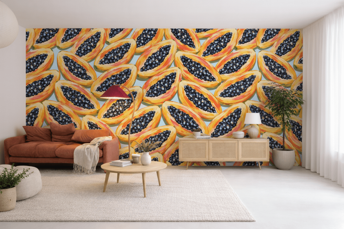 Sunlit Papaya Mosaic