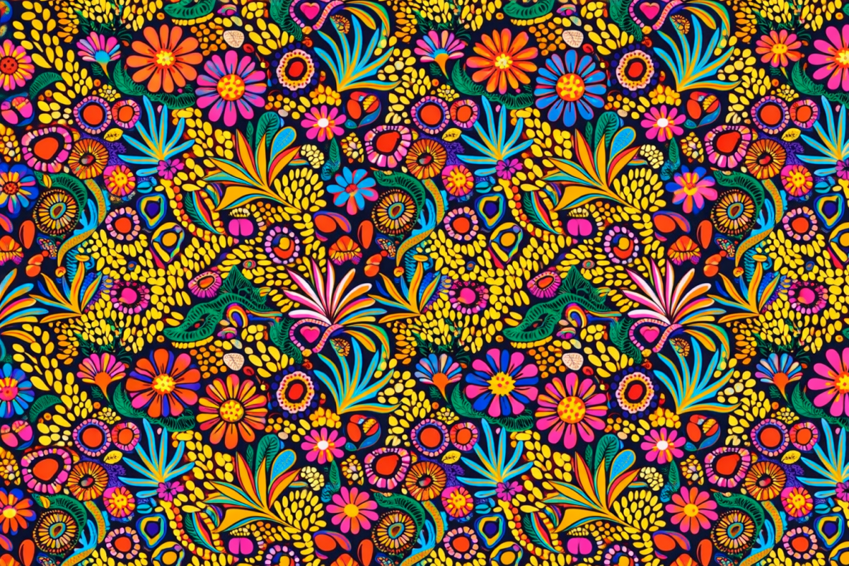 Vibrant Mosaic Flora