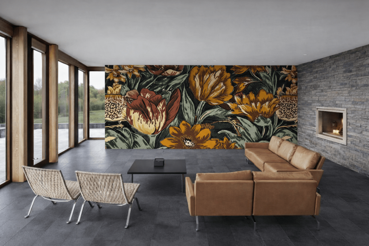 Glowing Blossom Tapestry