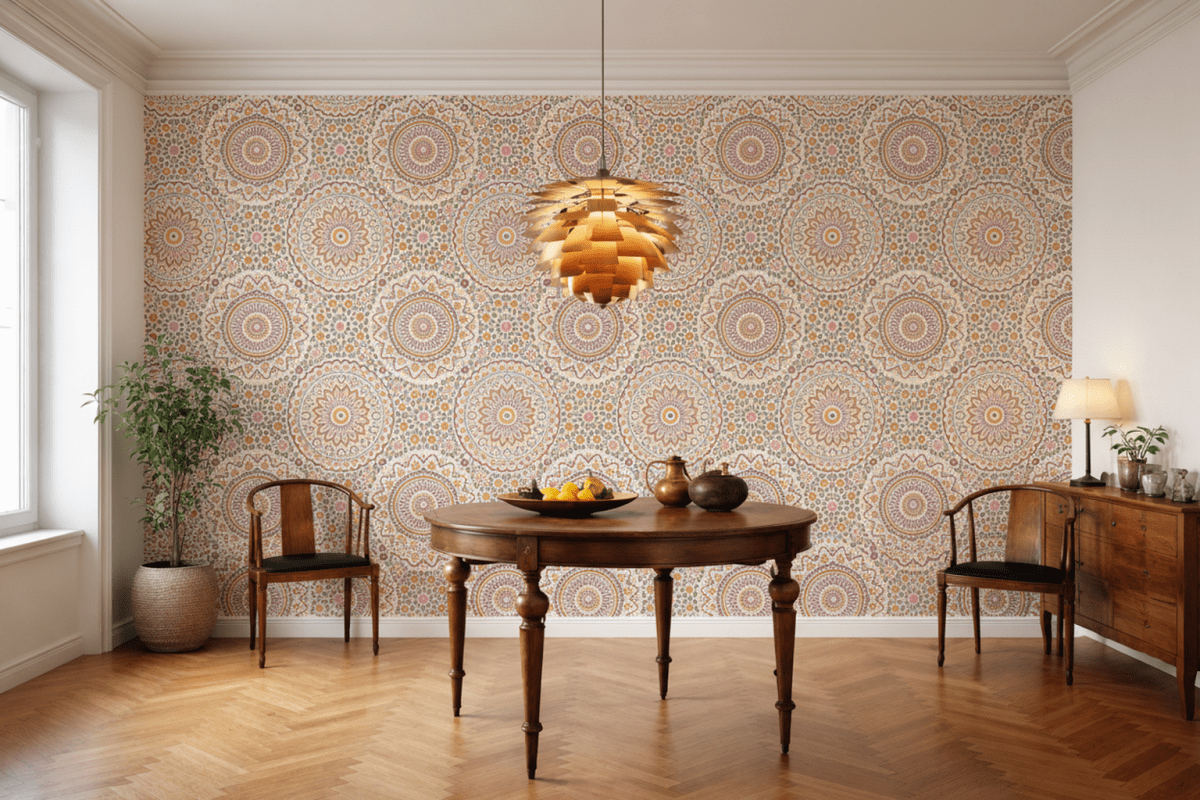 Radiant Medallion Tapestry
