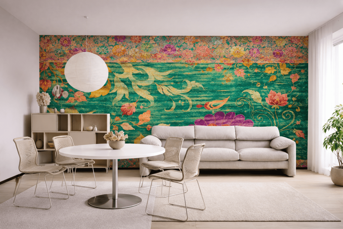 Vibrant Lotus Tapestry