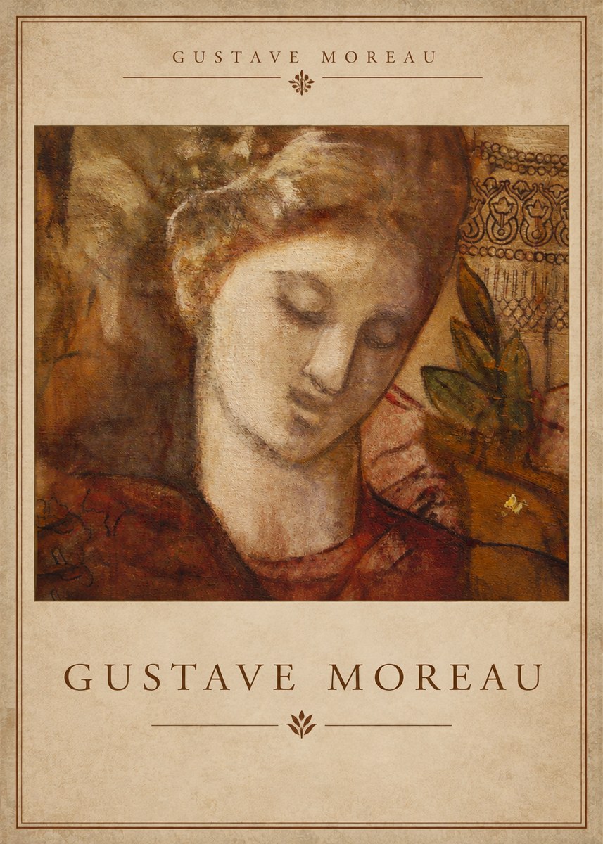 Gustave Moreau Female Head Study No4 - Poster