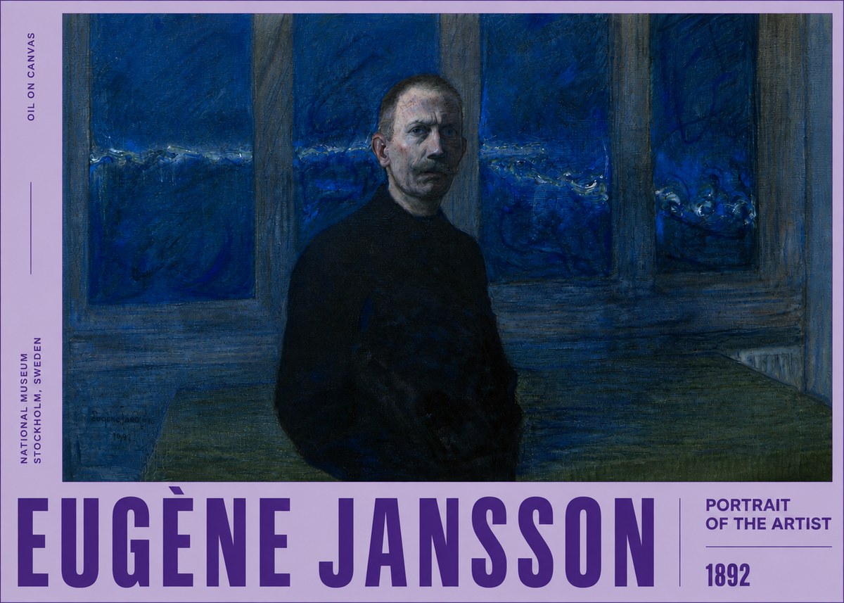 Eugène Jansson Portrait of the Artist I No4 - Poster