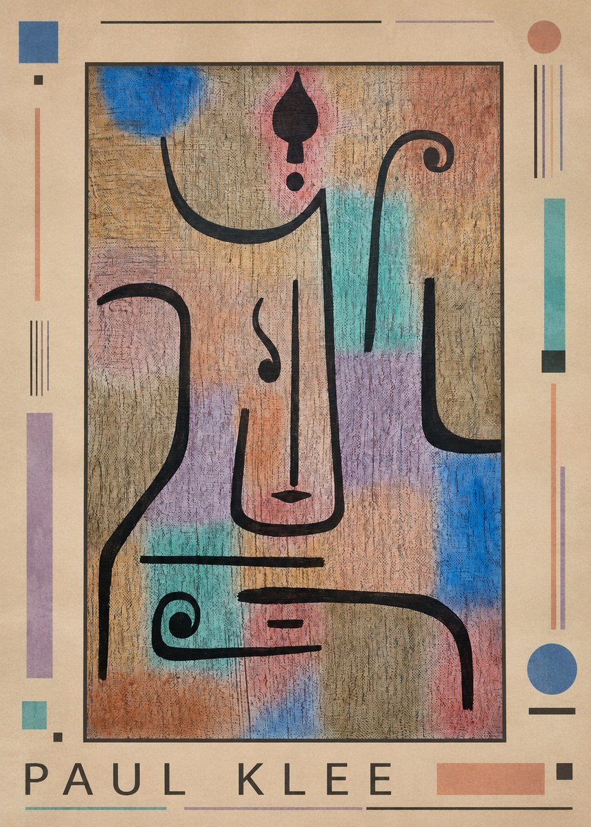 Paul Klee Mask of the Heart No1 - Poster
