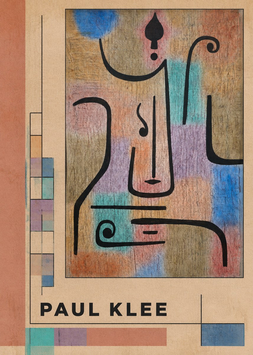 Paul Klee Mask of the Heart No2 - Poster
