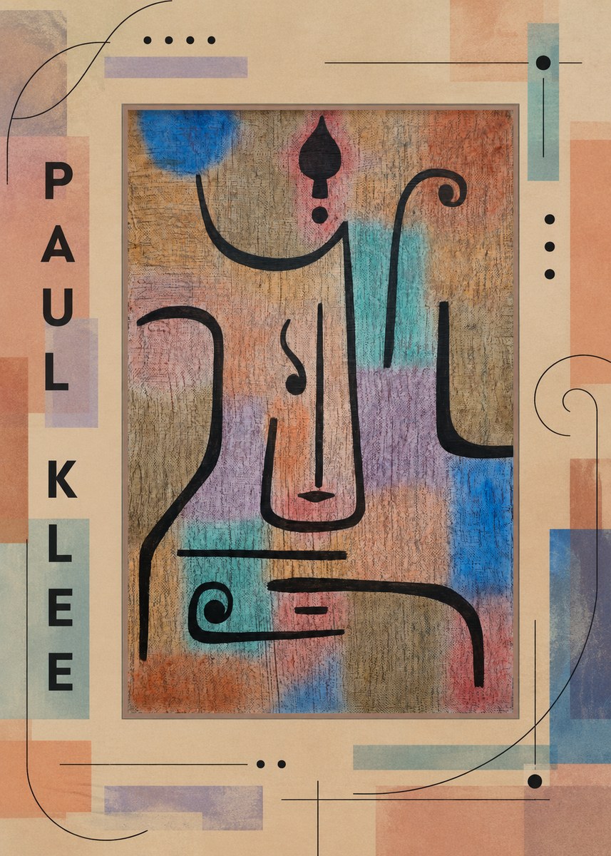 Paul Klee Mask of the Heart No4 - Poster