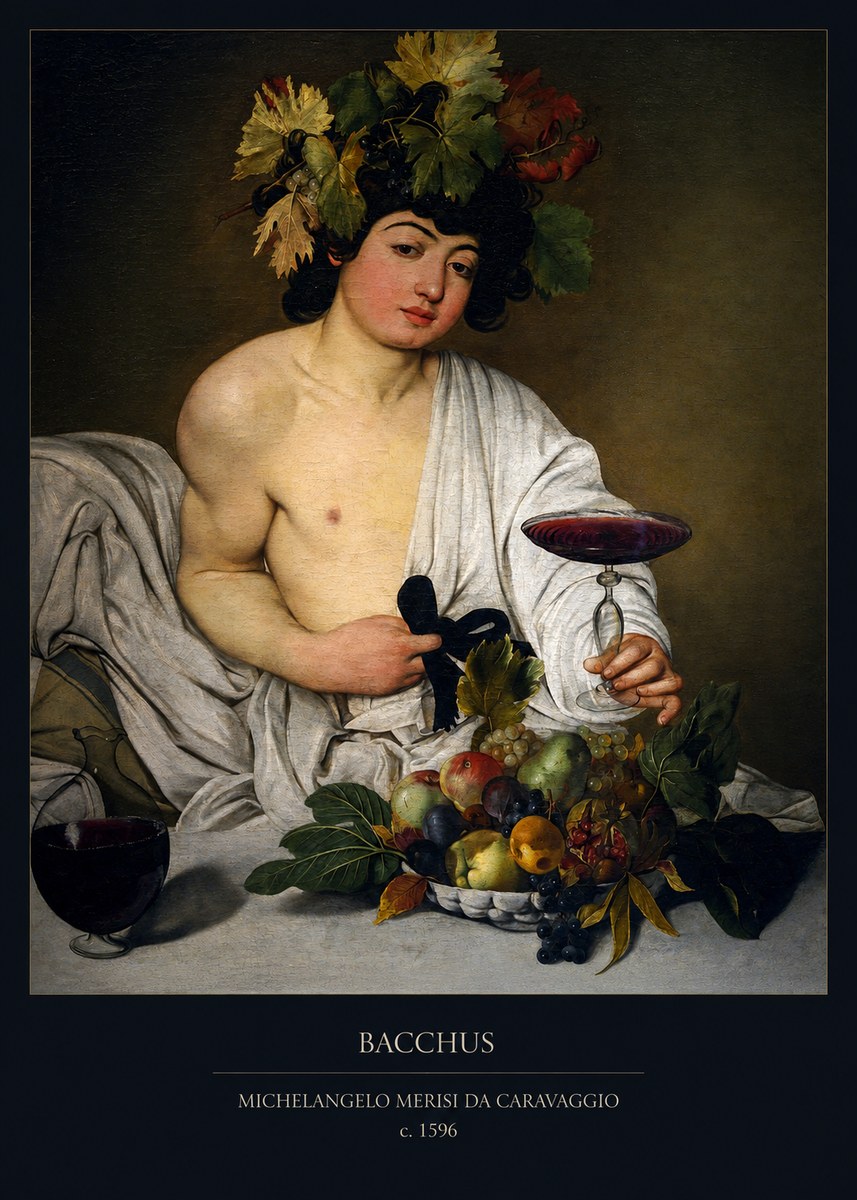 Michelangelo Merisi da Caravaggio Bacchus I No6 - Poster