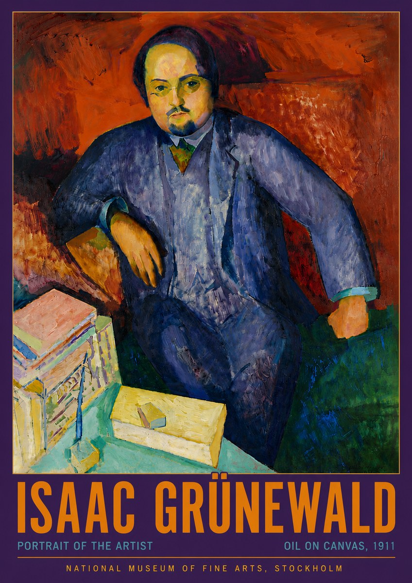 Isaac Grünewald Portrait of the Artist No4 - Poster