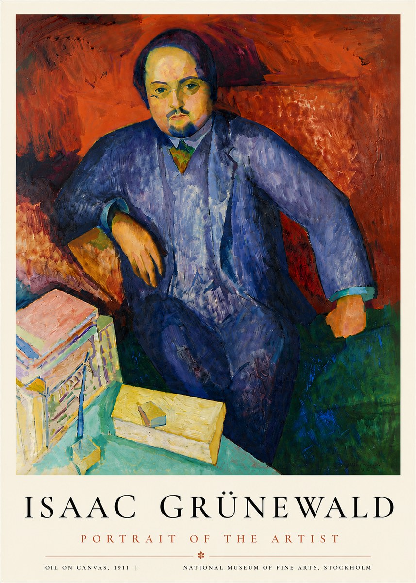 Isaac Grünewald Portrait of the Artist No6 - Poster