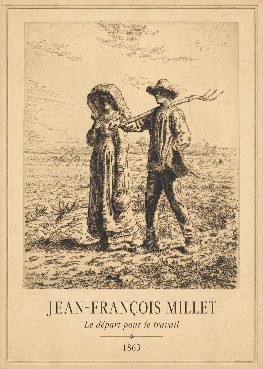 Jean-François Millet Le Départ Pour Le Travail I No1 - Poster