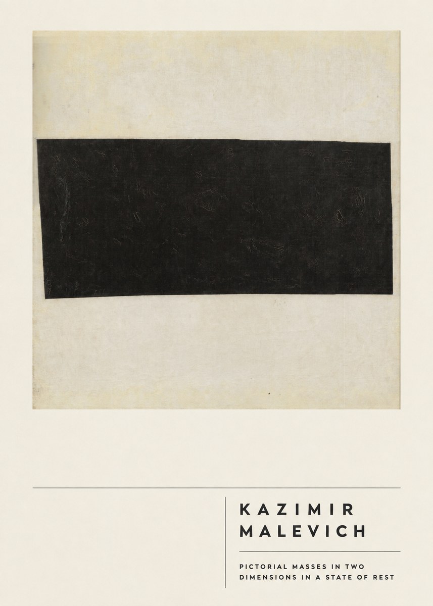 Kazimir Malevich Pictorial Masses in Two Dimensions in a State of Rest No2 - Poster