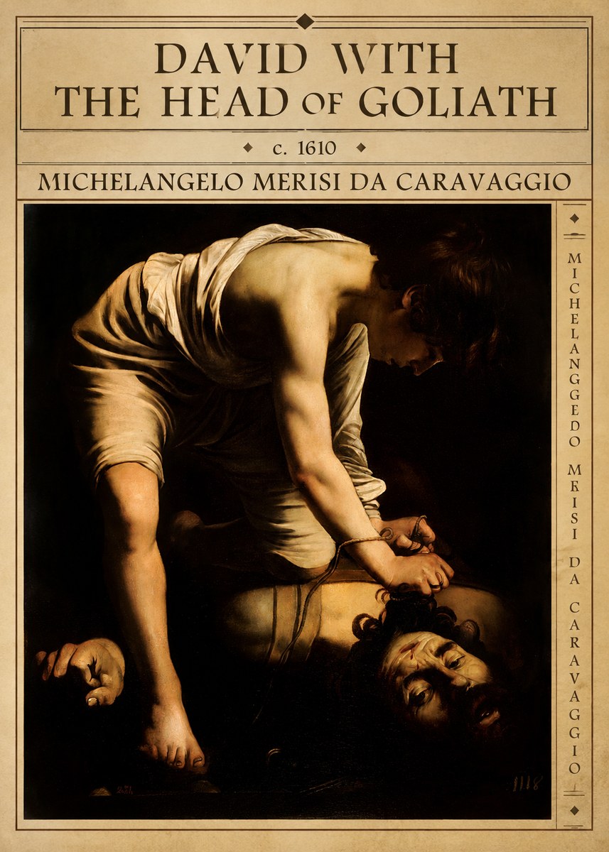 Michelangelo Merisi da Caravaggio David with the Head of Goliath I No5 - Poster