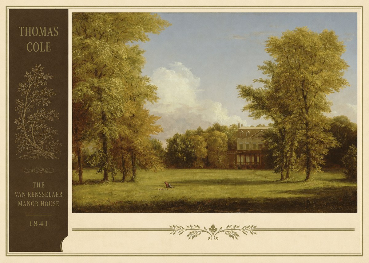 Thomas Cole The Van Rensselaer Manor House - 1841 No2 - Poster