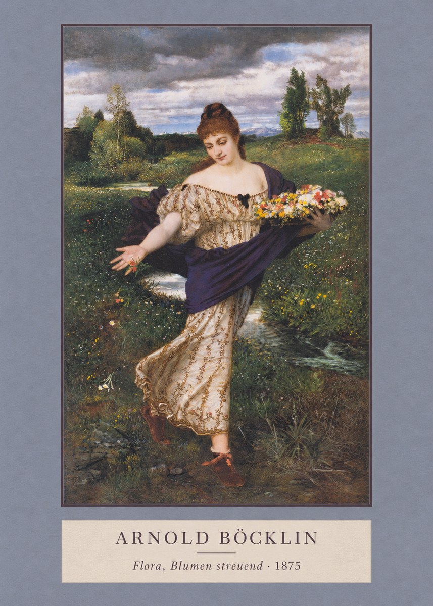 Arnold Böcklin Flora, Blumen Streuend I No4 - Poster