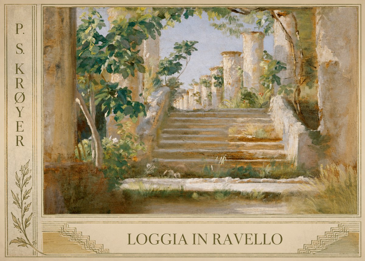 P.S. Krøyer Loggia in Ravello No2 - Poster
