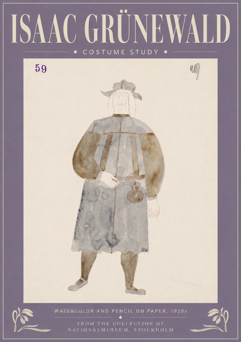 Isaac Grünewald Costume Study I No5 - Poster
