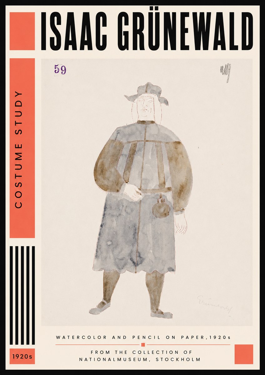 Isaac Grünewald Costume Study I No6 - Poster