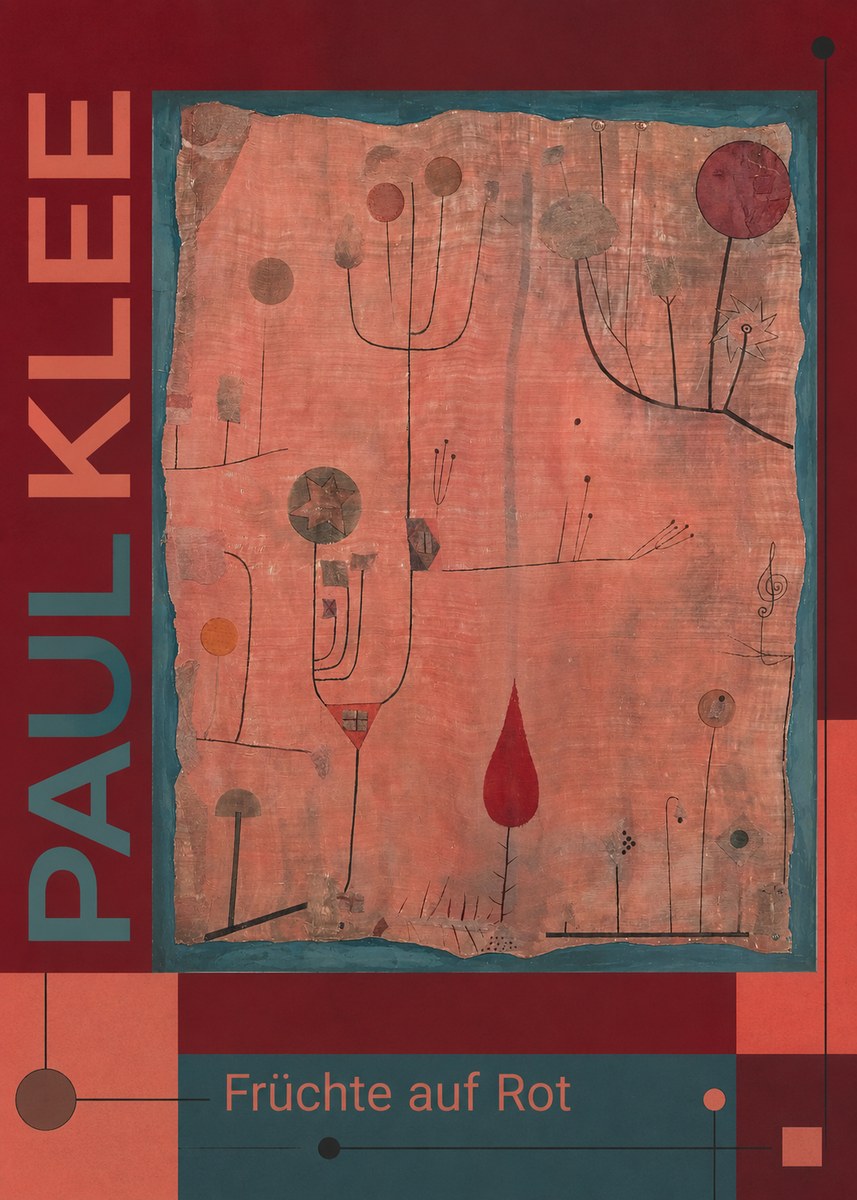 Paul Klee Früchte Auf Rot No6 - Poster
