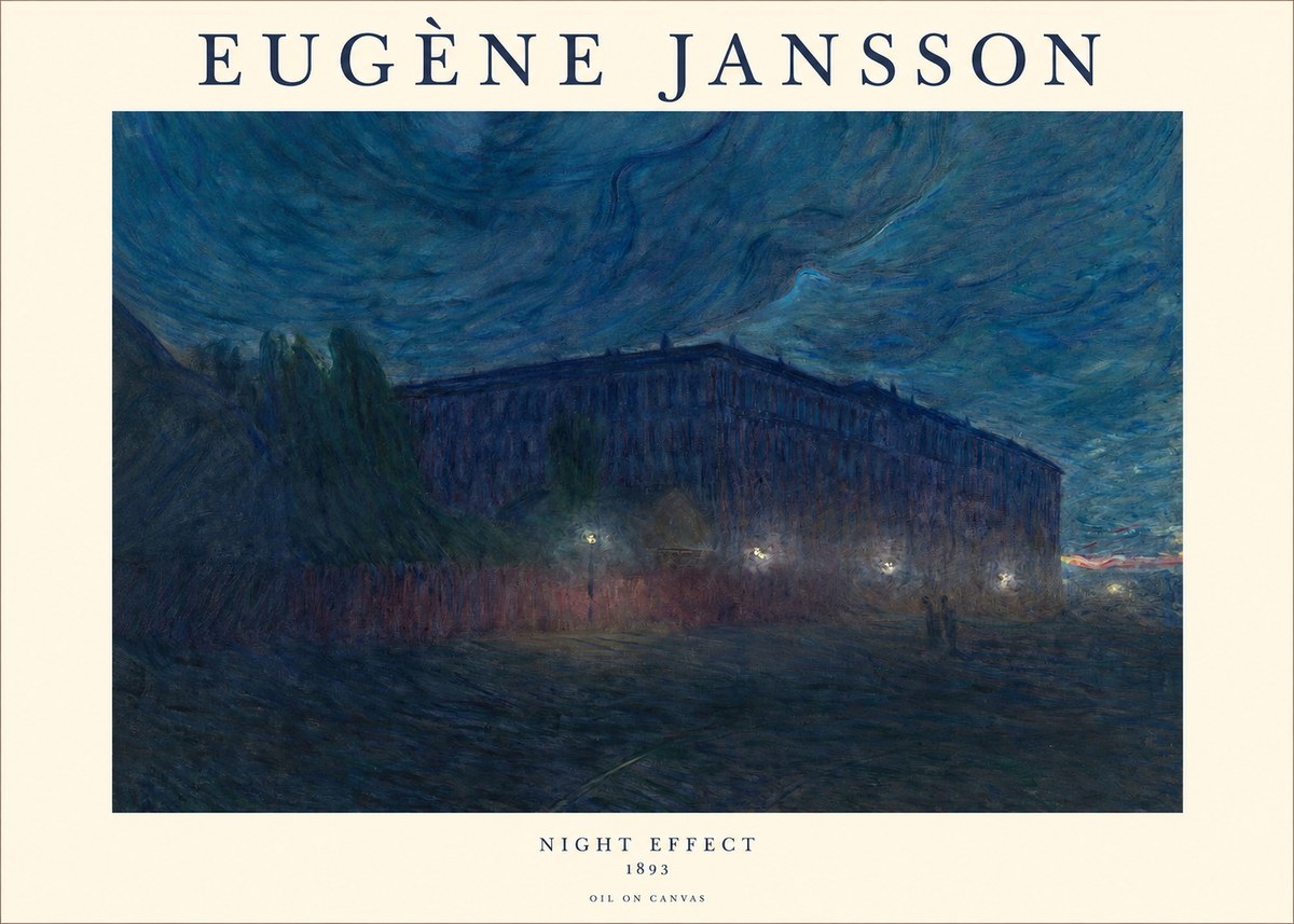 Eugène Jansson Night Effect No1 - Poster