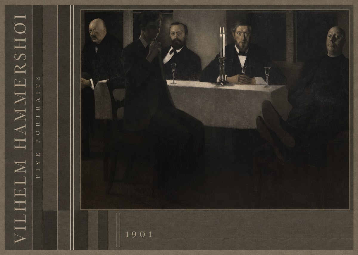 Vilhelm Hammershøi Five Portraits I No3 - Poster