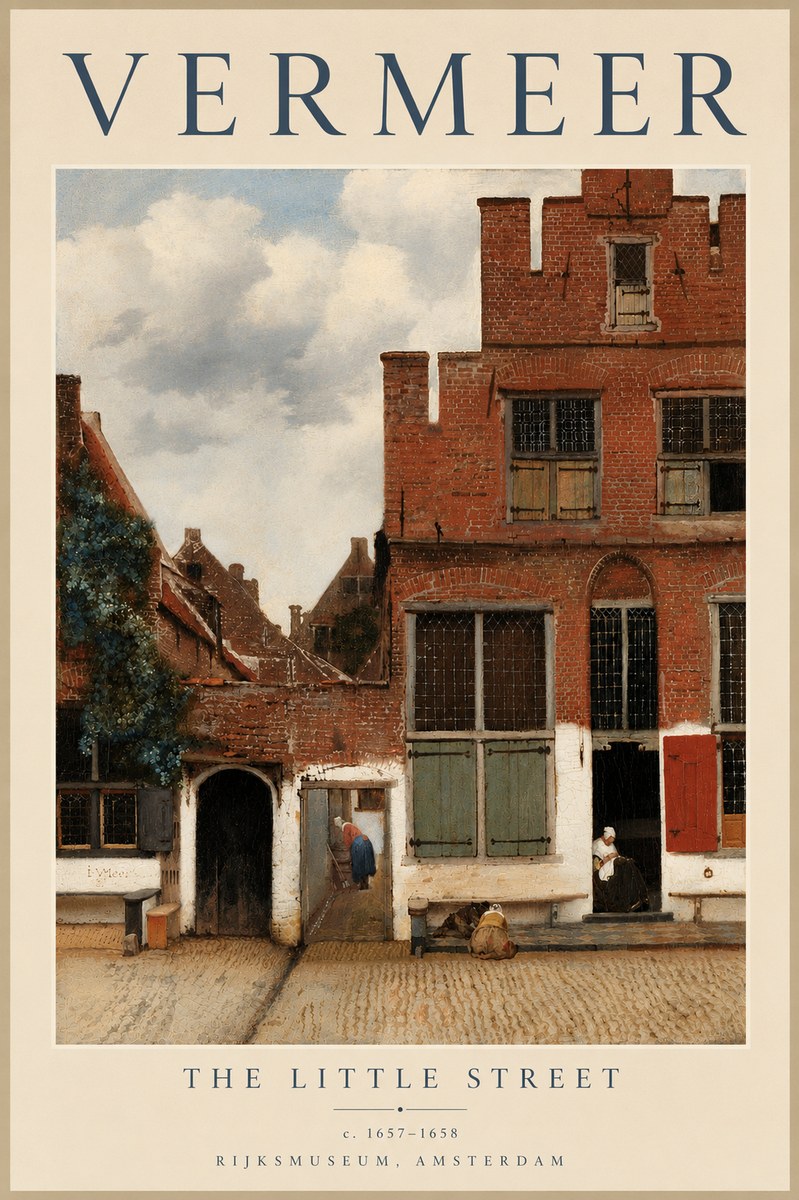 Vermeer The Little Street No5 - Poster