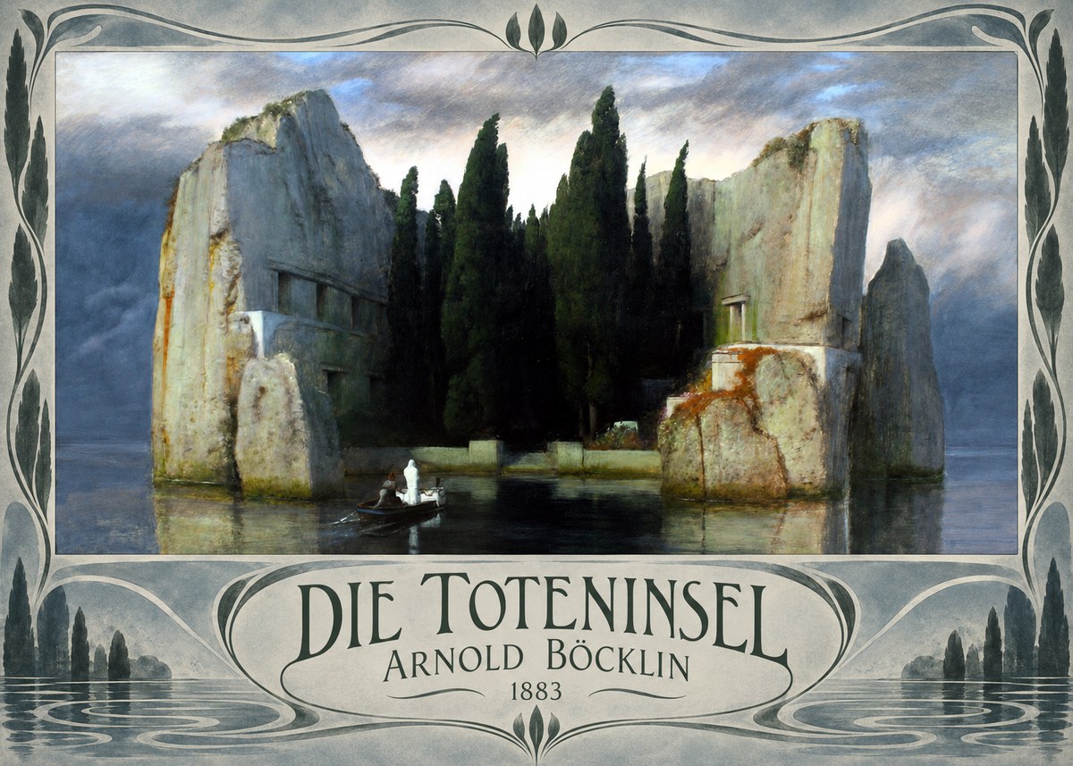 Arnold Böcklin Die Toteninsel I No3 - Poster
