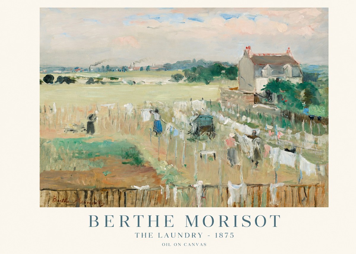 Berthe Morisot The Laundry - 1875 No1 - Poster