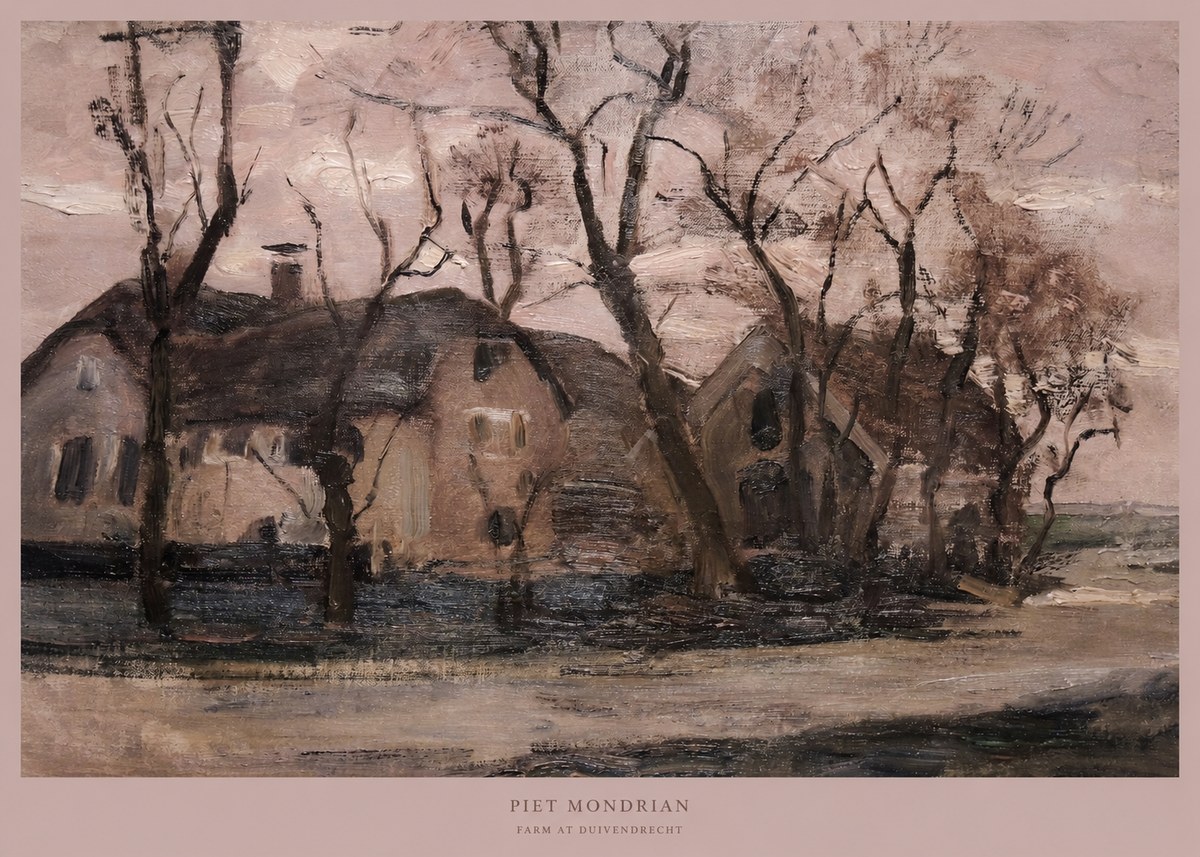 Piet Mondrian Farm at Duivendrecht No5 - Poster