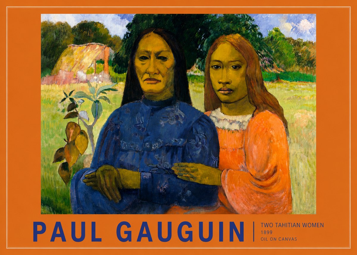 Paul Gauguin Two Tahitian Women II No2 - Poster