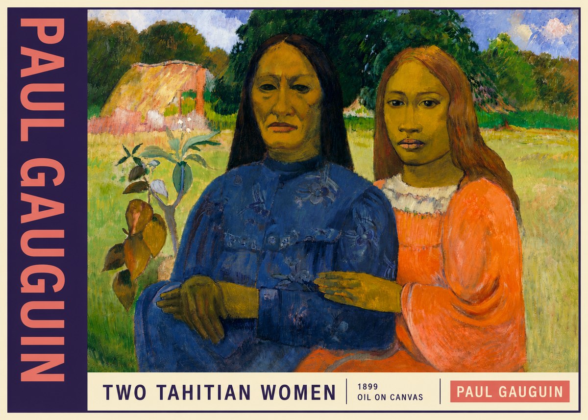 Paul Gauguin Two Tahitian Women II No5 - Poster