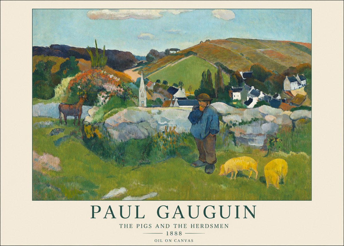 Paul Gauguin The Pigs and the Herdsmen No1 - Poster