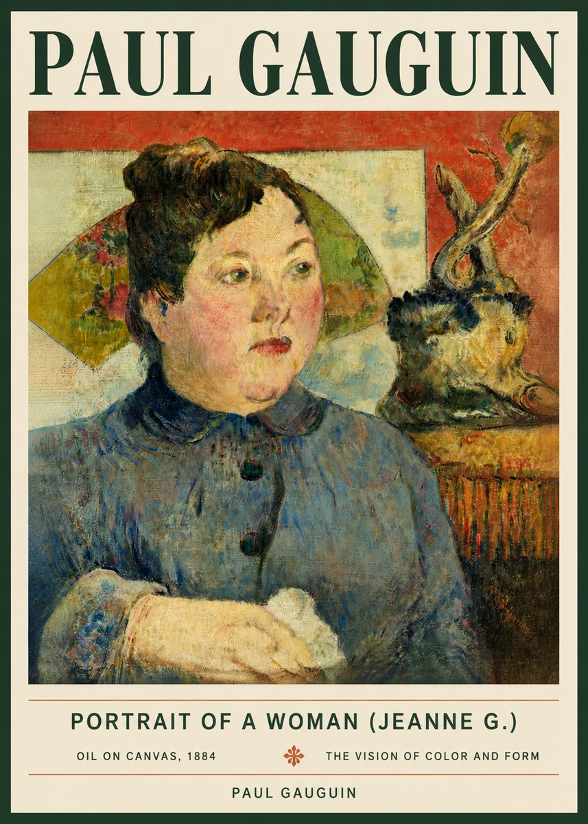 Paul Gauguin Portrait of a Woman (Jeanne G.) No4 - Poster
